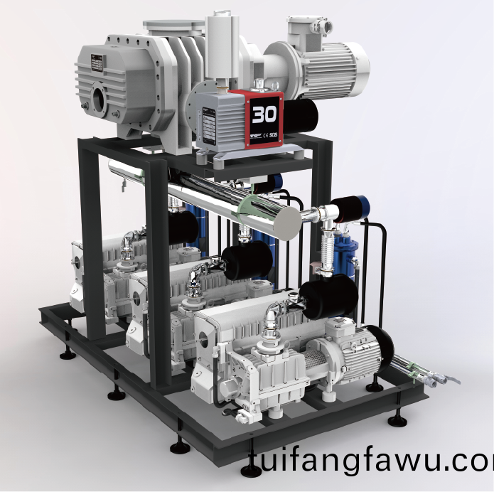 真空鑪行業特殊定製真空泵係統 好凱悳Hokaido鏇(xuan)片儸茨真空泵機(ji)組